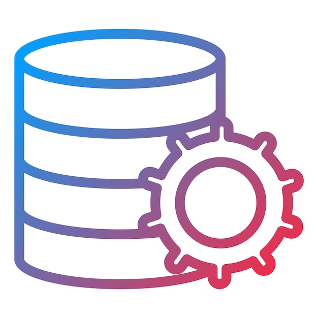 Vector Design Data Management Icon Style