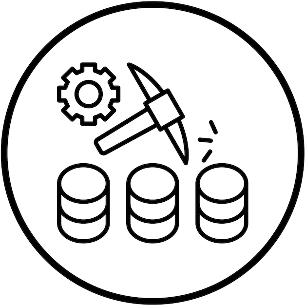 Vector Design Data Mining Icon Style