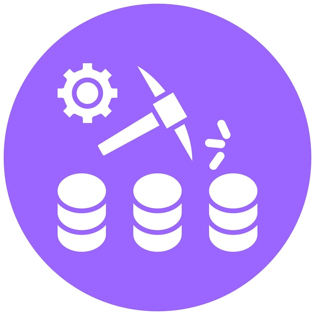 Vector Design Data Mining Icon Style