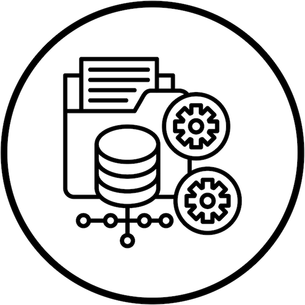 vector design data processor icon style
