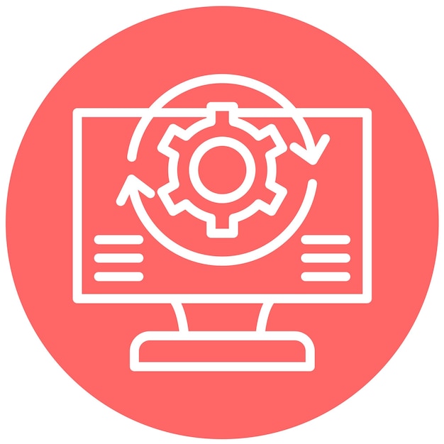 vector design data processor icon style