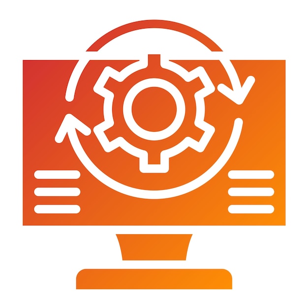 vector design data processor icon style