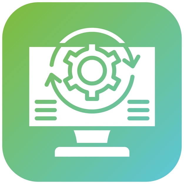 vector design data processor icon style