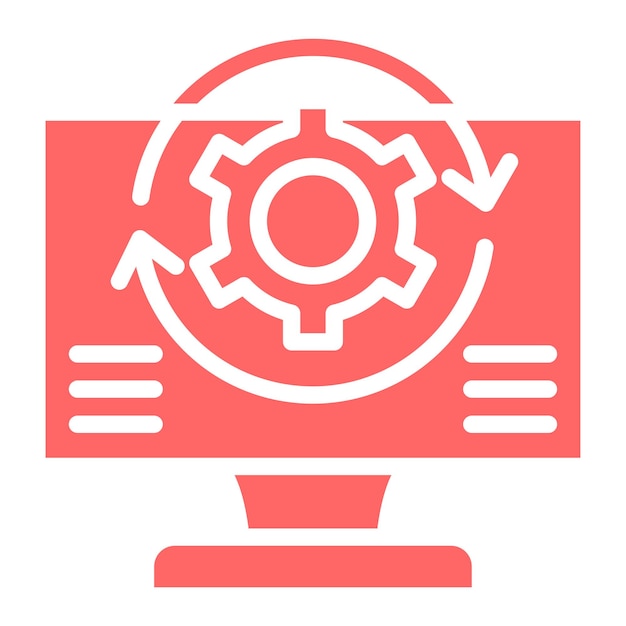 vector design data processor icon style