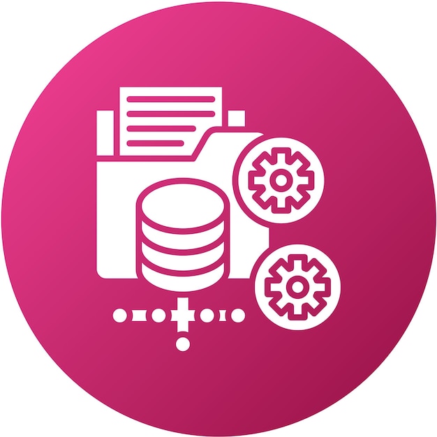 vector design data processor icon style