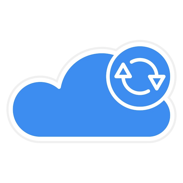 vector design data synchronization icon style