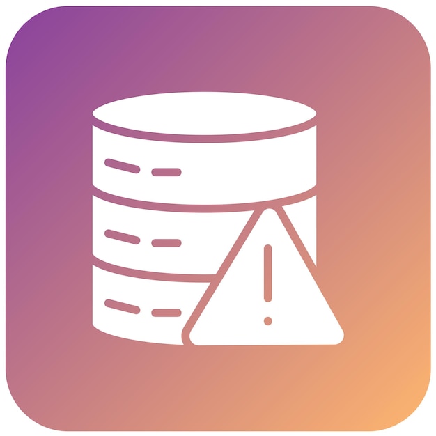 vector design database alert icon style