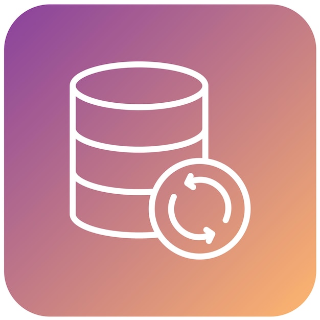 Vector Design Database Backup Icon Style