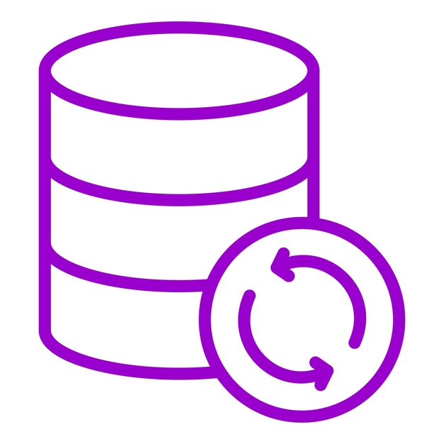 Vector Design Database Backup Icon Style