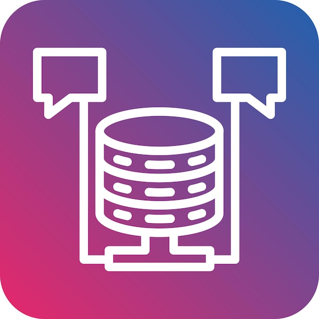 Vector Design Database Chat Icon Style