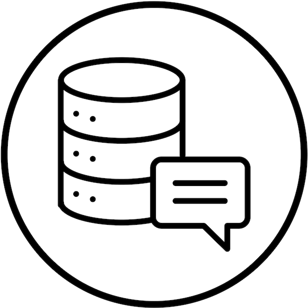 vector design database chat icon style