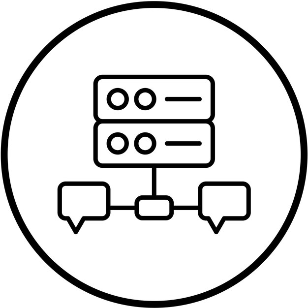 Vector Design Database Chat Icon Style