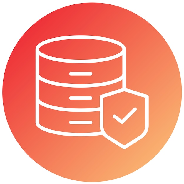Vector Design Database Security Icon Style
