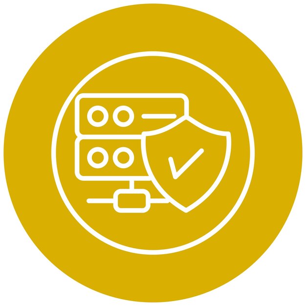 vector design database security icon style