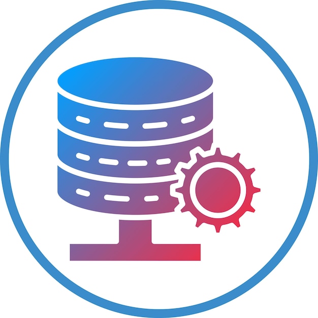 vector design database settings icon style