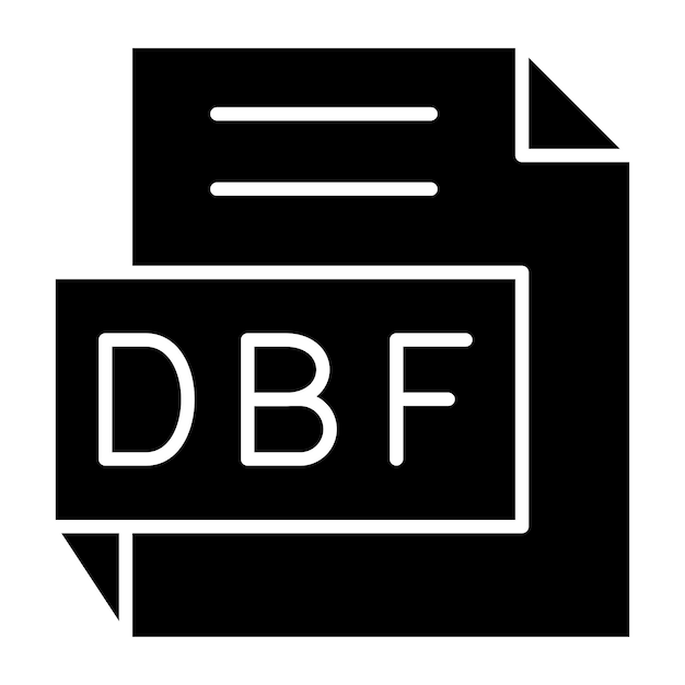 Vector Design DBF Icon Style
