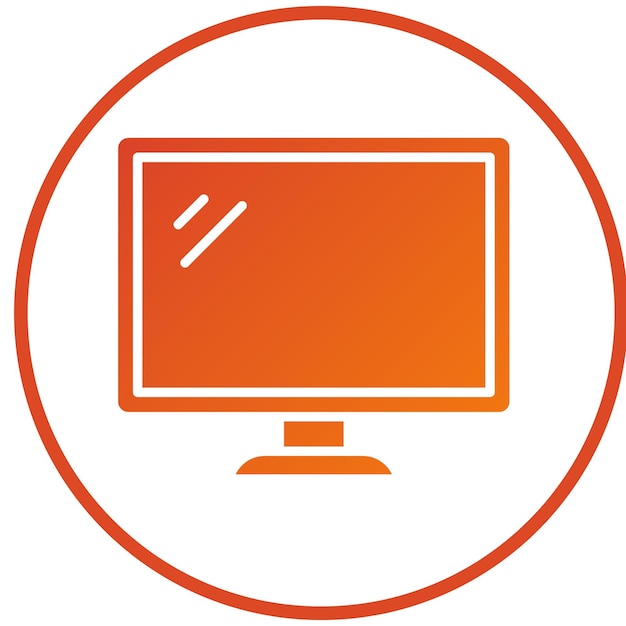 Vector Design Desktop Computer Icon Style