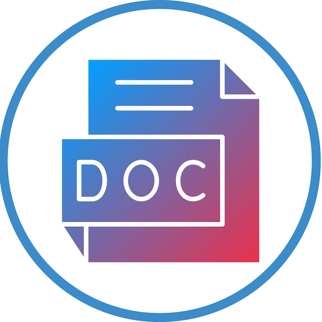 Vector Design DOC Icon Style
