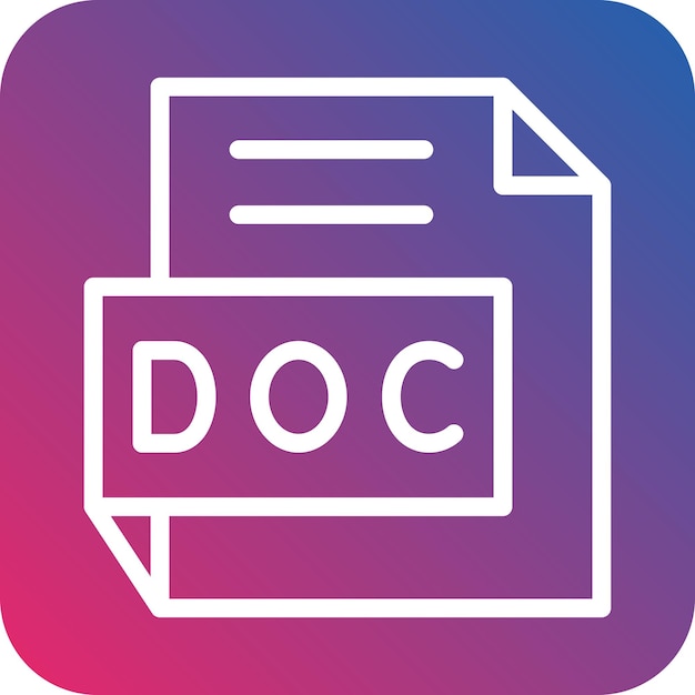 Vector Design DOC Icon Style