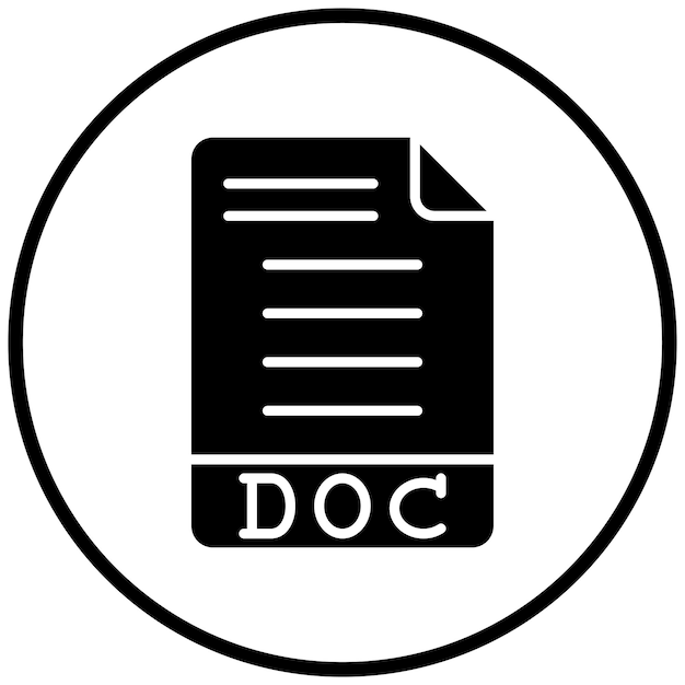 Vector Design DOC Icon Style