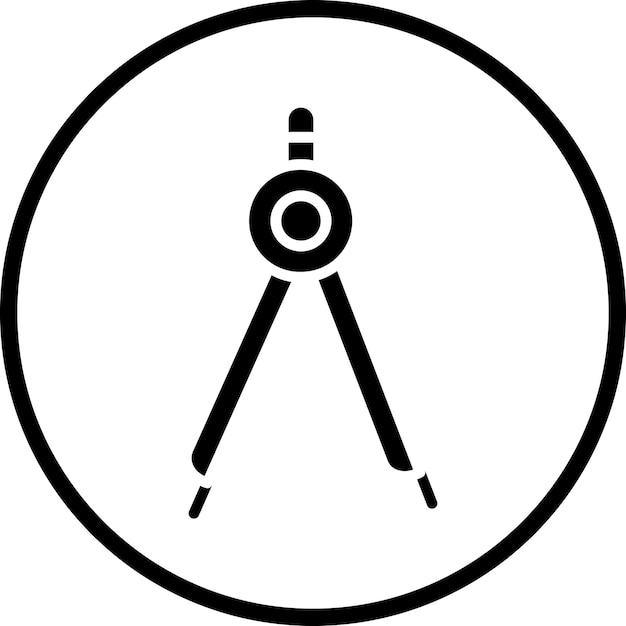Vector Design Drawing Compass Icon Style
