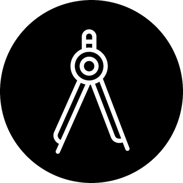 Vector Design Drawing Compass Icon Style