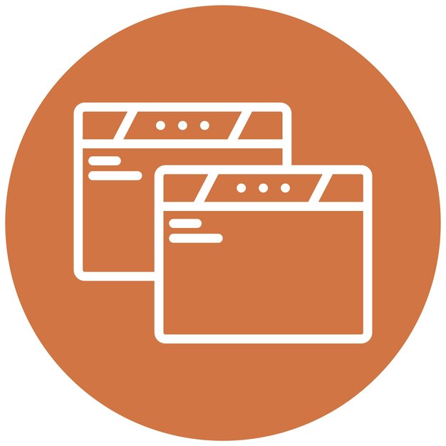 Vector Design Duplicate Browser Icon Style