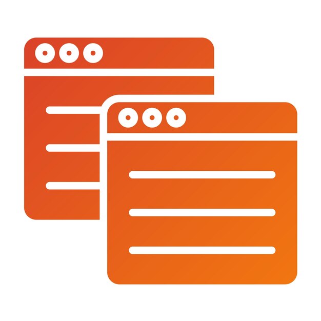 Vector Design Duplicate Browser Icon Style