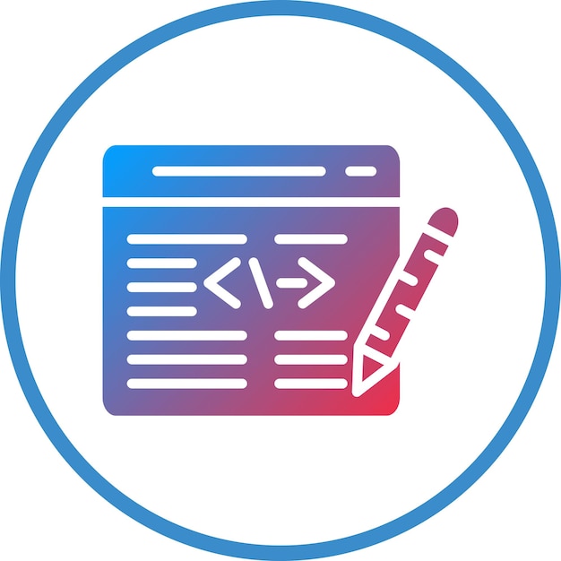 Vector Design Edit Code Icon Style
