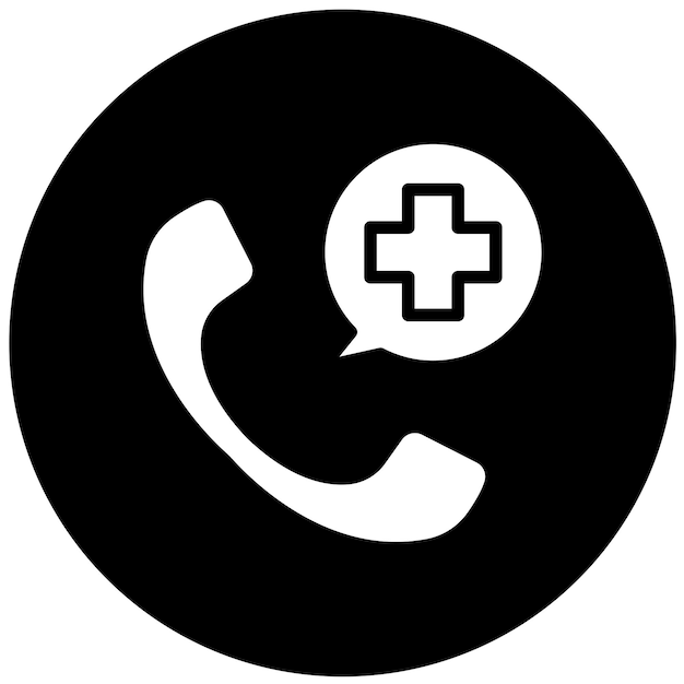 Vector Design Emergency Phone Icon Style
