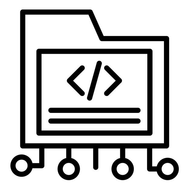 Vector Design Encryption Code Icon Style