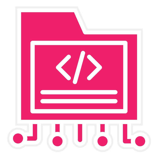 Vector Design Encryption Code Icon Style