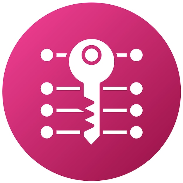 Vector Design Encryption Key Icon Style