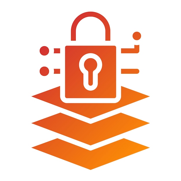 vector design encryption layer icon style