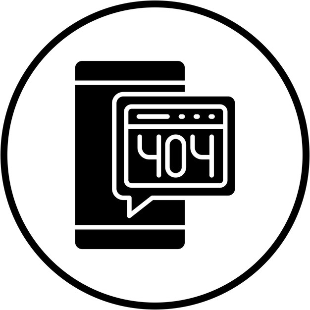 vector design error 404 icon style