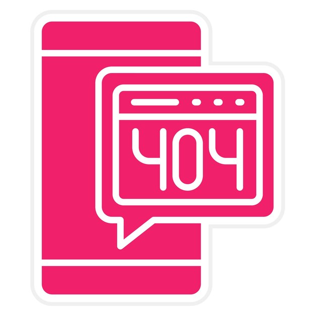 vector design error 404 icon style