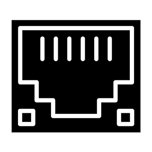 Vector Design Ethernet Port Icon Style