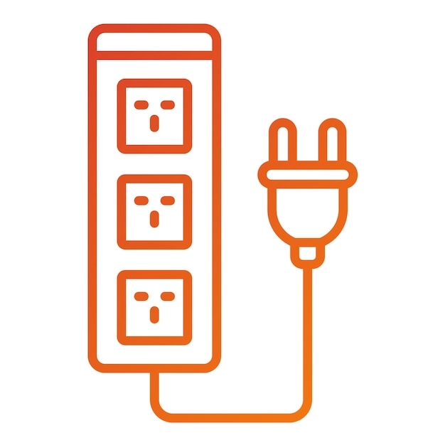 Vector Design Extension Cord Icon Style