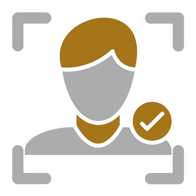 Vector Design Face Detection Icon Style