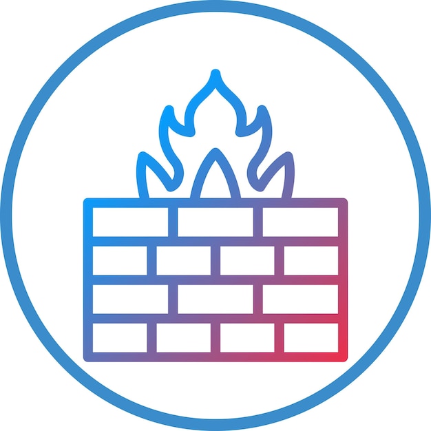 Vector Design Firewall Icon Style