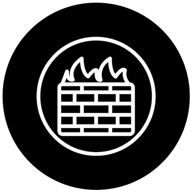 Vector Design Firewall Wall Block Icon Style