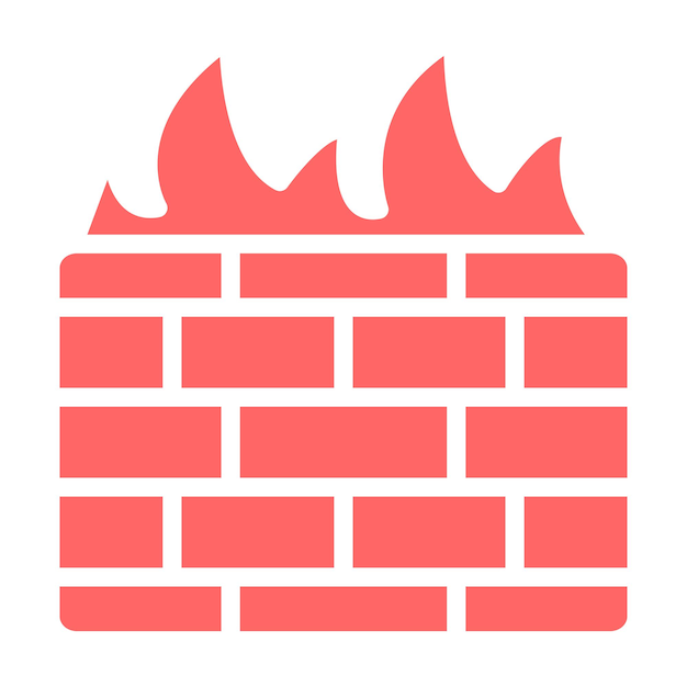 Vector Design Firewall Wall Icon Style