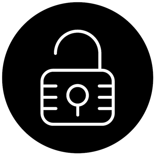 Vector Design Fresh Lock Icon Style