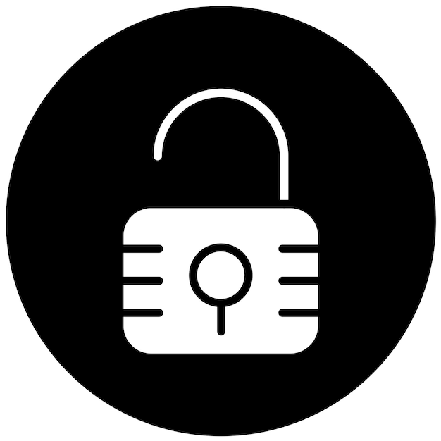 Vector Design Fresh Lock Icon Style