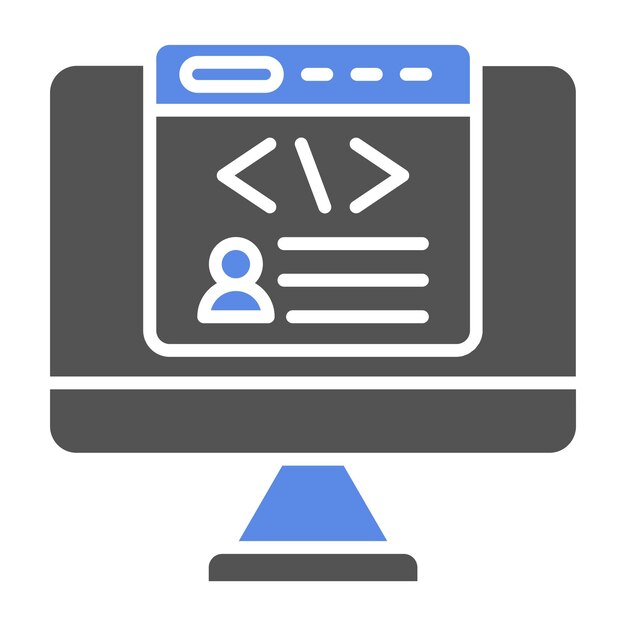 Vector Design Front End Development Icon Style