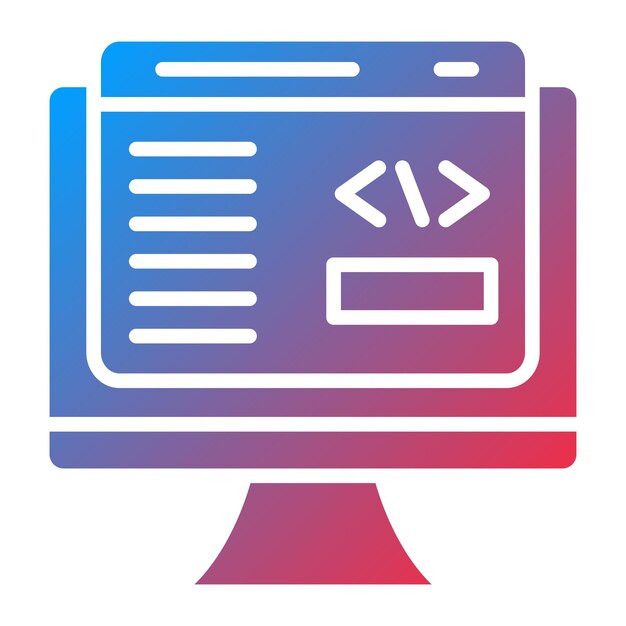 Vector Design Frontend Development Icon Style