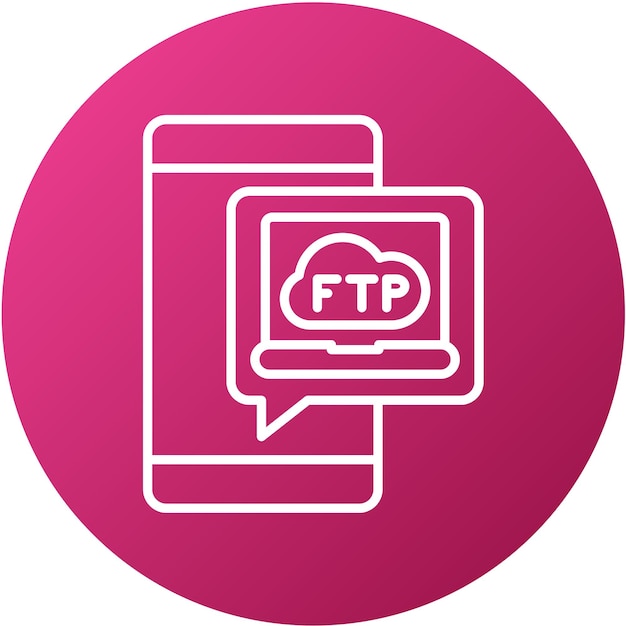 Vector Design Ftp Protocol Icon Style