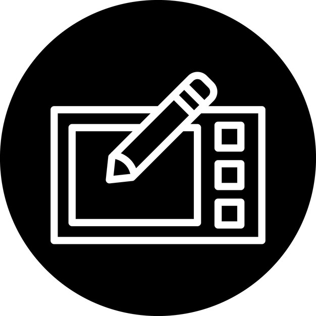 Vector Design Graphic Tablet Icon Style