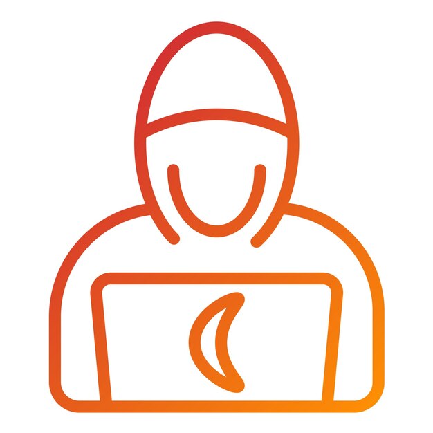 Vector Design Hacker Icon Style