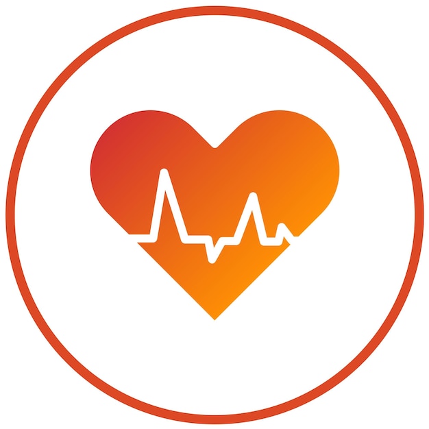Vector Design Heart ECG Icon Style